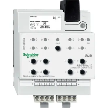 SCHNEIDER MTN649804 MERTEN KNX žaluziový akční člen REG-K/4x/10+man.režim Autentický