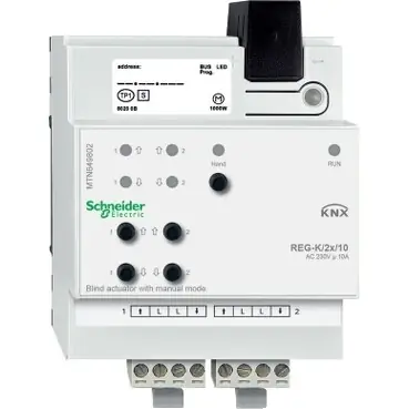 Nová Kolekce SCHNEIDER MTN649802 MERTEN KNX žaluziový akční člen REG-K/2x/10+man.režim