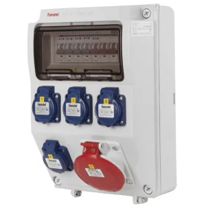 FAMATEL v577 ZSF40001000.0 /3958 Zásuvková skříň IP44 jištěná bez chrániče - přístroje Eaton Omezená Nabídka