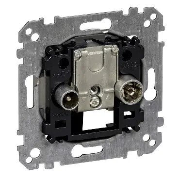 Garance Vrácení Peněz SCHNEIDER MTN299201 MERTEN Mechanismus průběžné anténní zásuvky, 2 výstupy R/TV+SAT