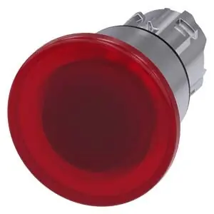 Hromadná Objednávka SIEMENS 3SU1051-1BA20-0AA0 Illuminated mushroom pushbutton, 22 mm, round, metal, red
