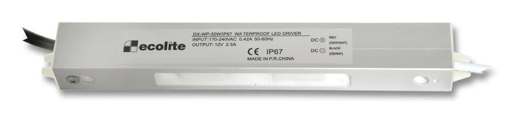 Hromadná Objednávka ECOLITE DX-WP-30W/IP67 El. trafo 230V-12V,2.5A,30W