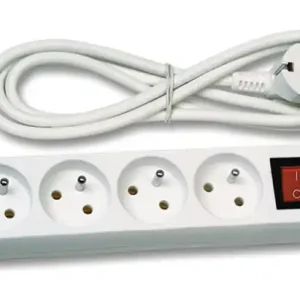 ECOLITE FK4-1.5 Prodl. přívodl 1.5m, 4zásuvky s vypínačem Celosvětová Doprava