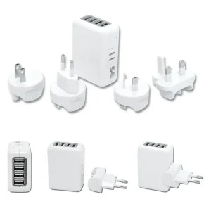 Dokud Zásoby Vydrží ECOLITE XJ4U-USB USB dobíječka, 4xUSB, 4 typy zástrček