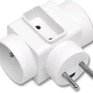 ECOLITE XKFZ-01/2+1T 3-zásuvková T rozbočka (2kulaté+1plochá) Doprava Zdarma