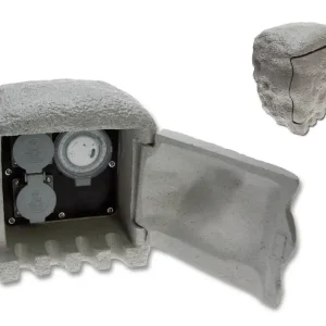 ECOLITE XSTA-222GT Kamenný sloupek 2x zás, čas.spínač Bezpečná Platba