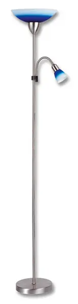 ECOLITE LF34-MO/CHRM Lampa stojací E27/100WsE14/40W modr a bila chrom mat Levný