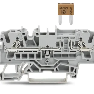 Velkoobchod WAGO 2002-1681 Dvouvodičová pojistková svorka, pro ploché pojistkové vložky, šedá