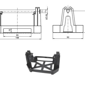 TREMIS V252 / PV 21d-plast ( FeZn ) podpěra vedení na ploché střechy - plast Akční Cena