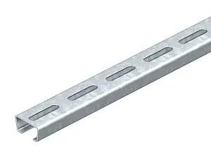 Moderní OBO BETTERMANN 1119648 AML3518P2000FS Profilová lišta děrovaná, šířka výřezu 16,5mm 2000x3