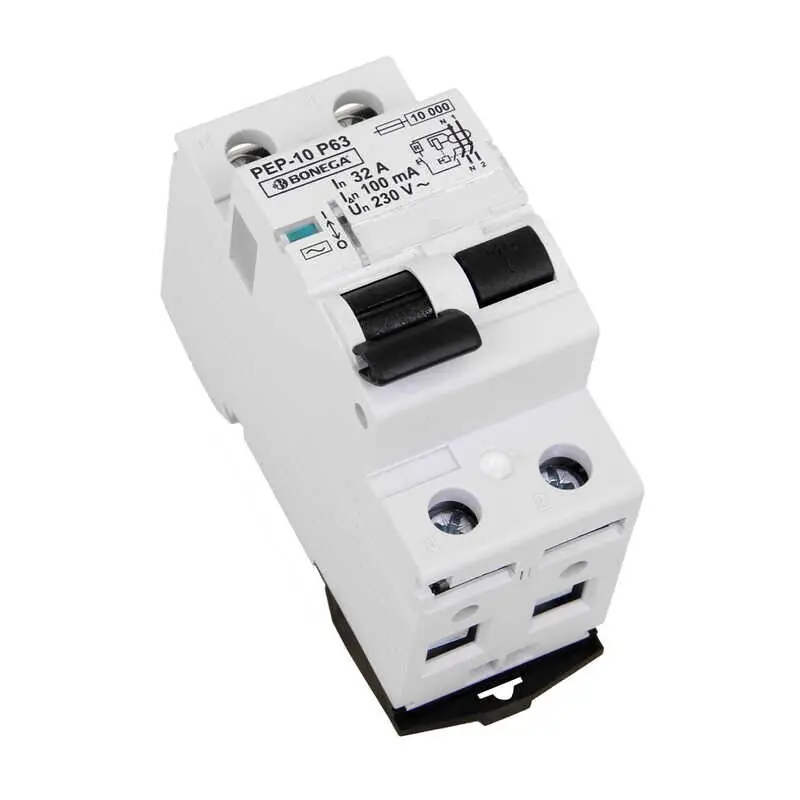 Aktuální BONEGA Proudový chránič PEP-10P63 (10 kA) 2P 32A / 30 mA *06-20320302 PEP 10P63