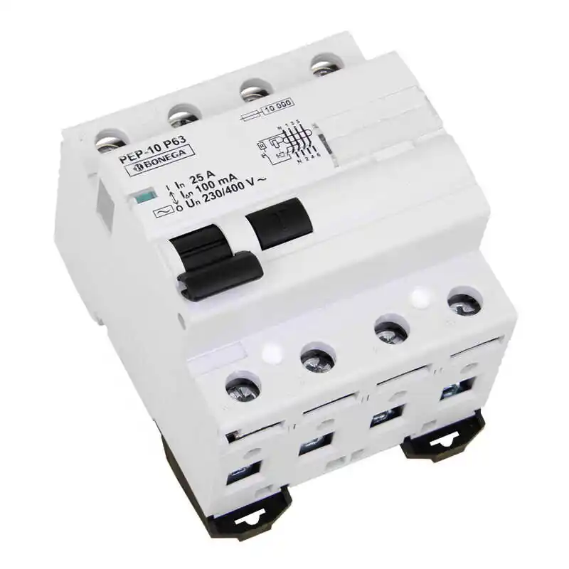 Záruka V Ceně BONEGA Proudový chránič PEP-10P63 (10 kA) 4P 32A / 100 mA *06-40321002 PEP 10P63