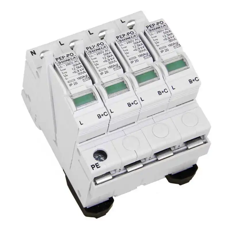 Akční Nabídka BONEGA Svodič přepětí PEP-PO varistorový 4P Typ B+C  *29-40-BCV PEP-PO