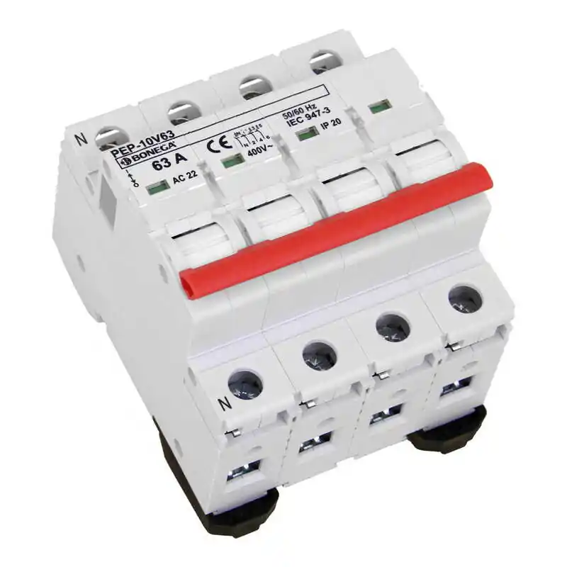 Dokud Zásoby Vydrží BONEGA Modulový vypínač PEP-10V63 (10 kA) 3P+N do 32A *05-403N32001 PEP 10V63