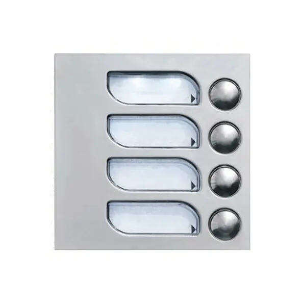 Tovární Cena TESLA 4FN 230 84.5/F Modul tlačítkový KARAT 4+n 4 tl. se 4 jmenovkami (nerez INOX)