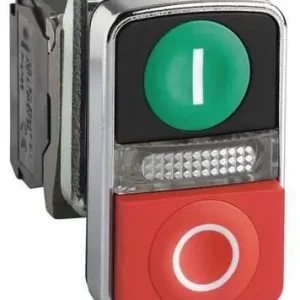 Omezená Nabídka SCHNEIDER XB4BW73731B5 Ovládač stiskací dvoutlačítkový, se signalizací, symbol O-I