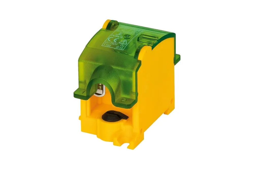 Značkový ELEMAN 1008731 Svorkovnice stoupací OBL 35/25-1, krytá, zelená, na DIN/panel, 1pól.