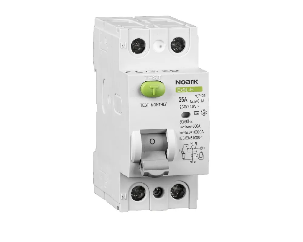 Exkluzivní NOARK 108269 Ex9L-H G 2P 25A 500mA Proudový chránič 10kA