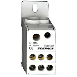SCHRACK IKB01035-- Distribuční blok 1-pólový 125A, přívod 1x 35mm², vývod 6x 16mm Nízká Cena