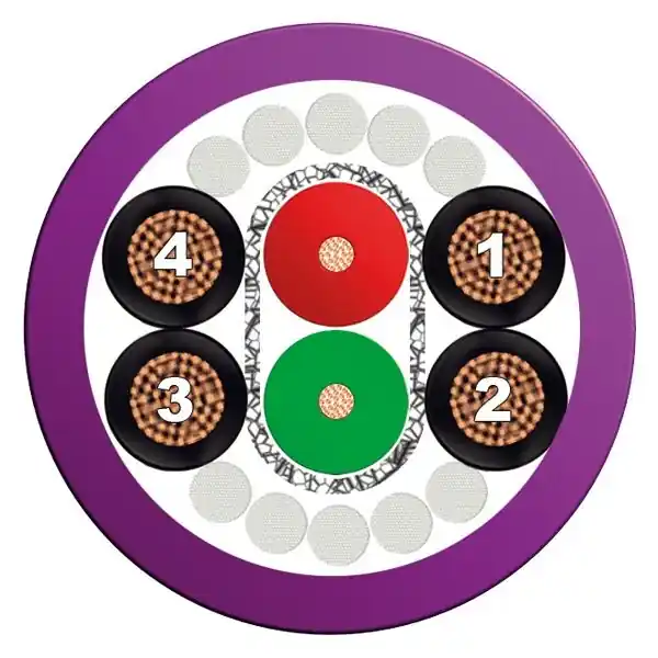 SIEMENS 6XV1830-7AH10 PROFIBUS ECOFAST Hybrid Cable 4x Cu (1.5 mm2) and 2xCU (0.64mm) Akční Nabídka