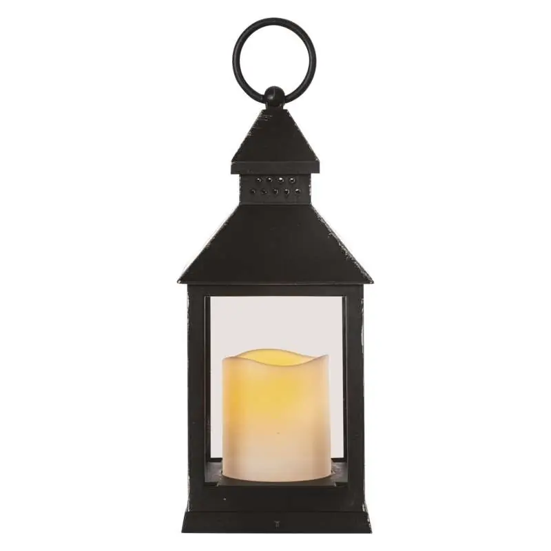 EMOS DCLV02 Lucerna antik černá, 3x AAA, blikající, časovač - teplá bílá  IP20 Záruka V Ceně