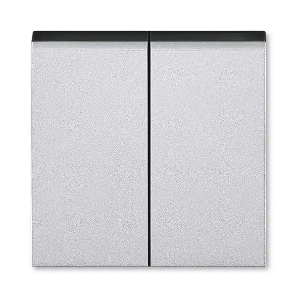 Sleva ABB 3559H-A00652 70, LEVIT Kryt spínače kolébkového dělený; titanová/kouř. černá