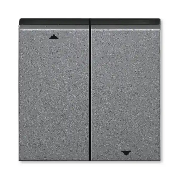 Rychlé Dodání ABB 3559H-A00662 69, LEVIT Kryt spínače žal., dělený, s pot.; ocelová/kouř. černá