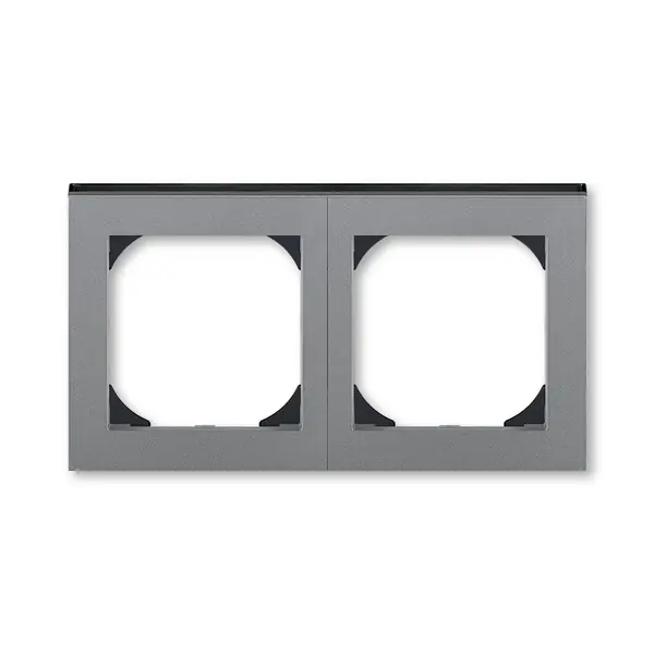 Ověřený ABB 3901H-A05520 69, LEVIT Rámeček dvojnásobný s otvorem 55x55; ocelová/kouř. černá