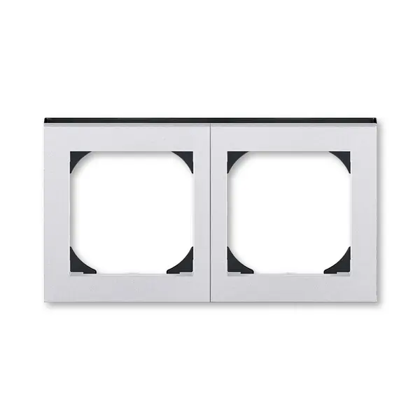 Super Cena ABB 3901H-A05520 70, LEVIT Rámeček dvojnásobný s otvorem 55x55; titanová/kouř. černá