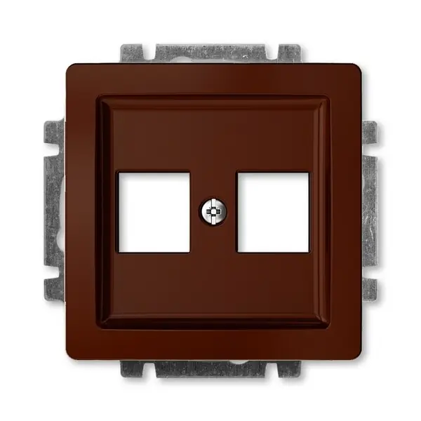 Limitovaná Edice ABB 5014G-A02018 H1, SWING Kryt zásuvky komun. př. (2x); hnědá