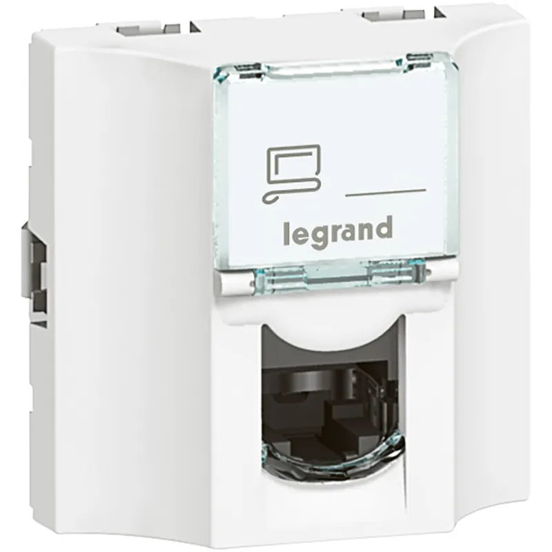 LEGRAND 078622 MOSAIC průběžná datová zásuvka j45/rj45 utp c6,2 moduly, bílá Nízká Cena