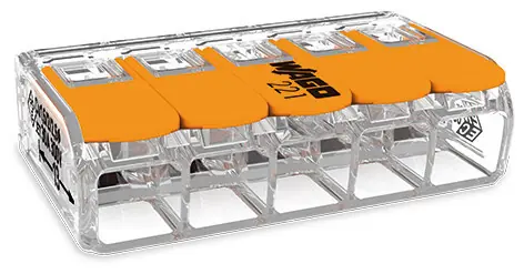 WAGO 221-615 Krabicová svorka flexibilní páčková 5x6mm2 - COMPACT Jen Po Omezenou Doba