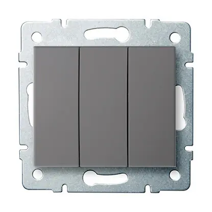 KANLUX 25254 LOGI Trojitý vypínač - č. 3 Grafitová Levný