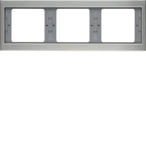 BERKER 13737004 Rámeček, 3-násobný, vodorovný, Berker K.5, ušlecht. nerez. ocel Cenová Bomba