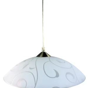 Prémiový RABALUX 3856 Harmony lux E27 1x MAX 60W IP20 bílá vzorovaná/ chromová