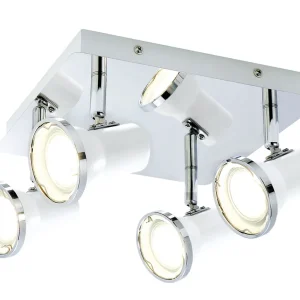 Ruční Výroba RABALUX 5500 Steve GU10 4x MAX 50W IP44 bílá/ chromová