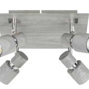 Vysoce Kvalitní RABALUX 6128 Merkur  GU10 4x MAX 50W IP20 weathečervená dub