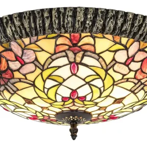 Značkový RABALUX 8087 Mirella E27 2x MAX 60W IP20 bronzová bílá/ vícebarevná