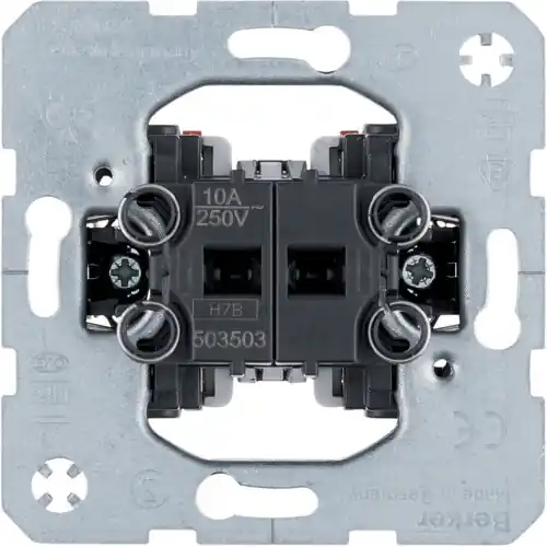 BERKER 503503 Tlačítko, kolébkové, řazení 1/0 + 1/0, 10 A, 250 V Časově Omezené