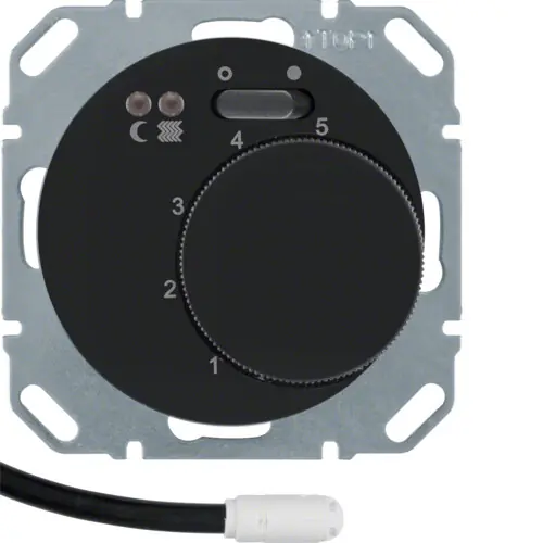 Cenový Hit BERKER 20342045 Regulátor, podlahového vytápění, se spínacím kontaktem, černá, lesk