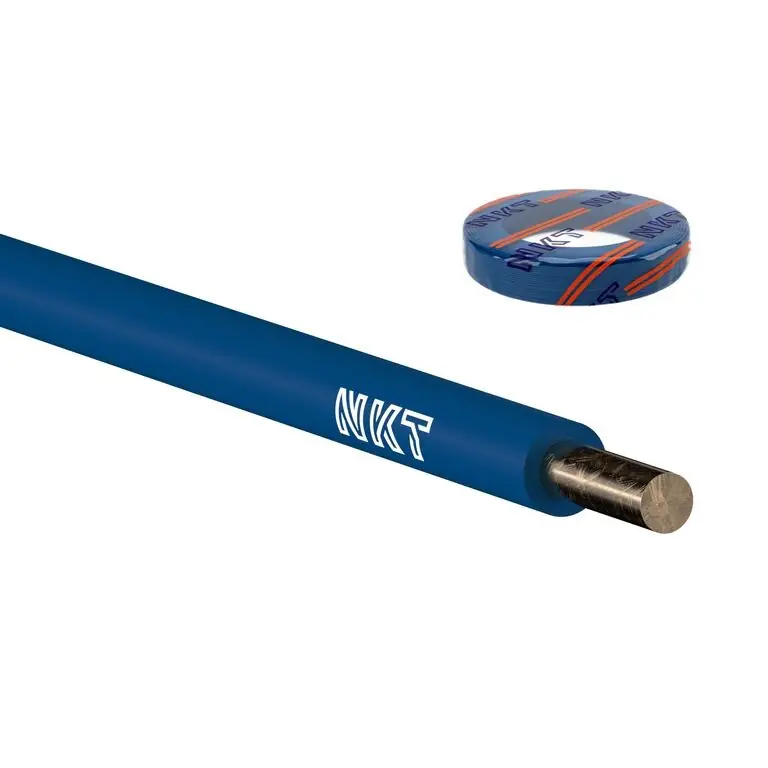 CY 6 tmavě modrá ( H07V-U ) Propojovací plný vodič Značkový