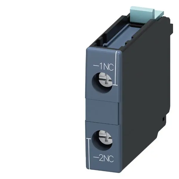 SIEMENS 3RH1921-1CA01 AUXILIARY SWITCH BLOCK, 1 NC, DIN EN50005, SCREW CONNECTION, FOR CON Sleva