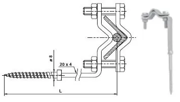 TREMIS V315 / DUDb ( FeZn ) držák ochranného úhelníku do dřeva Sezónní Sleva