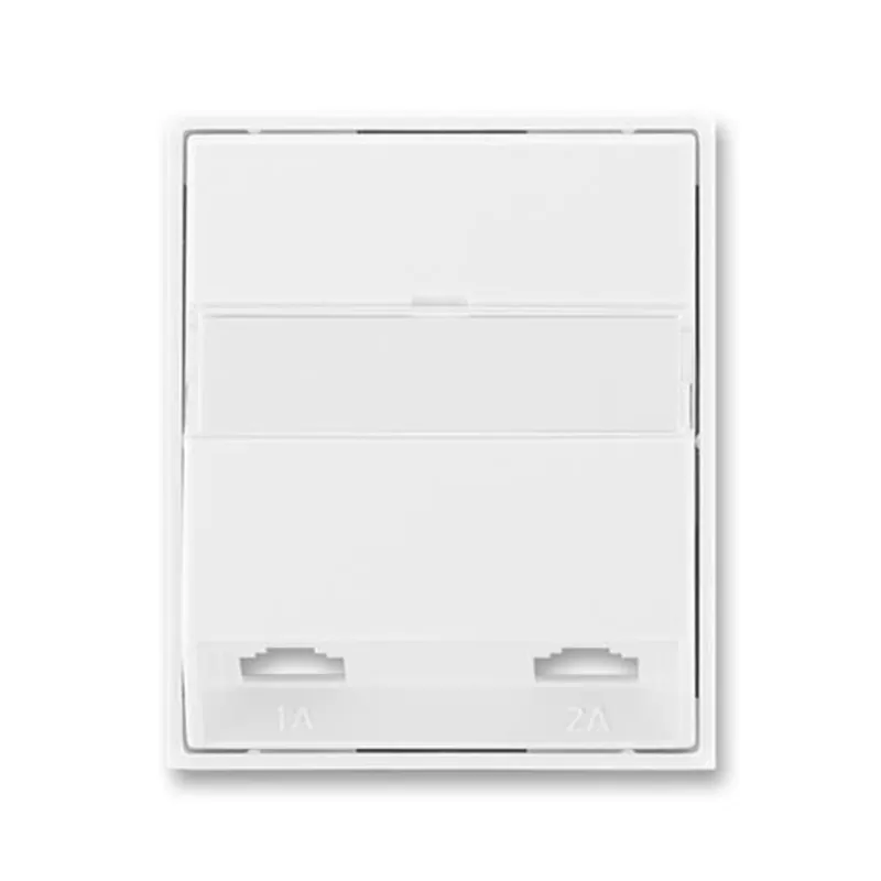 Bezpečná Platba ABB 5013E-A00215 03, ELEMENT Kryt zásuvky telefonní, dvojnásobné; bílá/bílá
