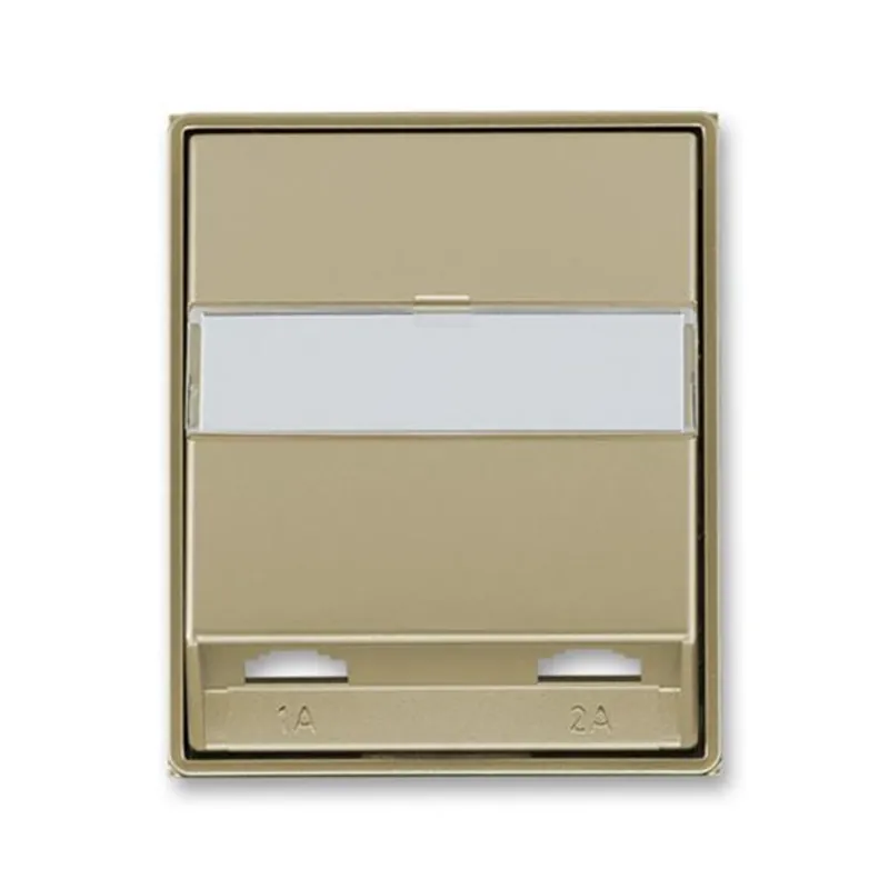 Garance Vrácení Peněz ABB 5013E-A00215 33, TIME Kryt zásuvky telefonní, dvojnásobné; šampaňská