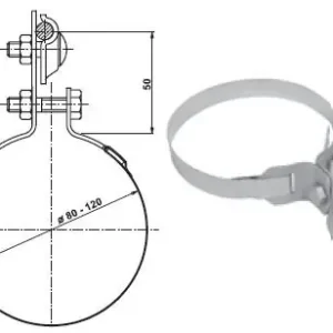 Hromadná Objednávka TREMIS V090 / ST bez pásku ( FeZn ) svorka na okapové svody bez pásku