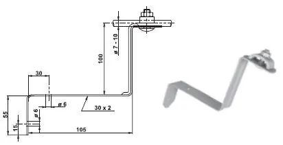 TREMIS V175 / PV 11b ( FeZn ) podpěra vedení pod tašky Objednat Nyní