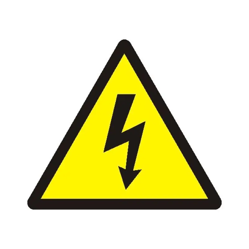 STRO.M 0100d-01-06 Symbol blesk - žlutočerný 10,5x10,5cm (samolepka) Bezpečná Platba