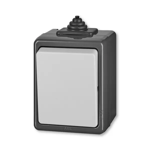 ABB 3553-80929 S PRAKTIK Ovládač zapínací, řazení č.1/0, IP44 ,šedá Rychlé Dodání