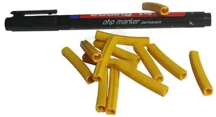 Sada návleček/ označení vodičů průř.6mm2-žlutá-50ks+označ.tužka/ Objednat Nyní